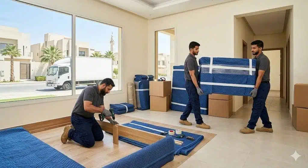 نقل عفش بالمدينة المنورة — فك وتغليف وتحميل منظم