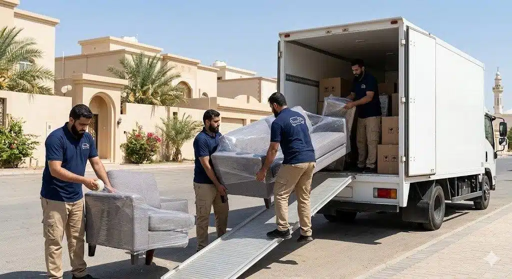 نقل عفش المدينة المنورة — قياس المسار قبل الفك والتحميل
