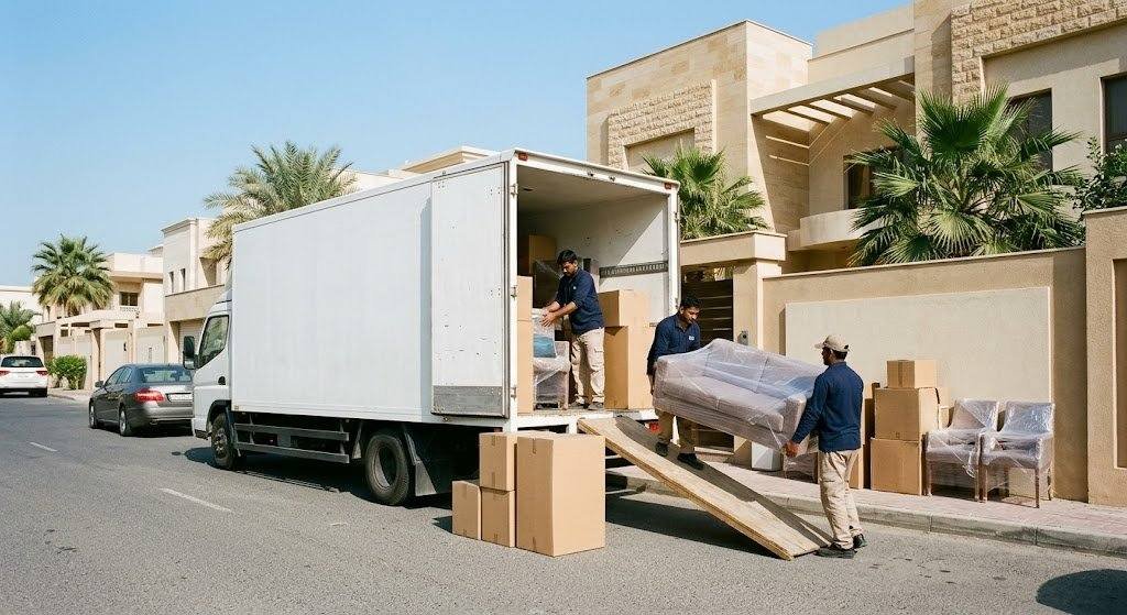 أثاث وصناديق مغلفة باحترافية وأمان وجاهزة للنقل ضمن خدمات نقل عفش حي الربوة بالمدينة المنورة لضمان الحفاظ على الممتلكات وتوفير تجربة مريحة.